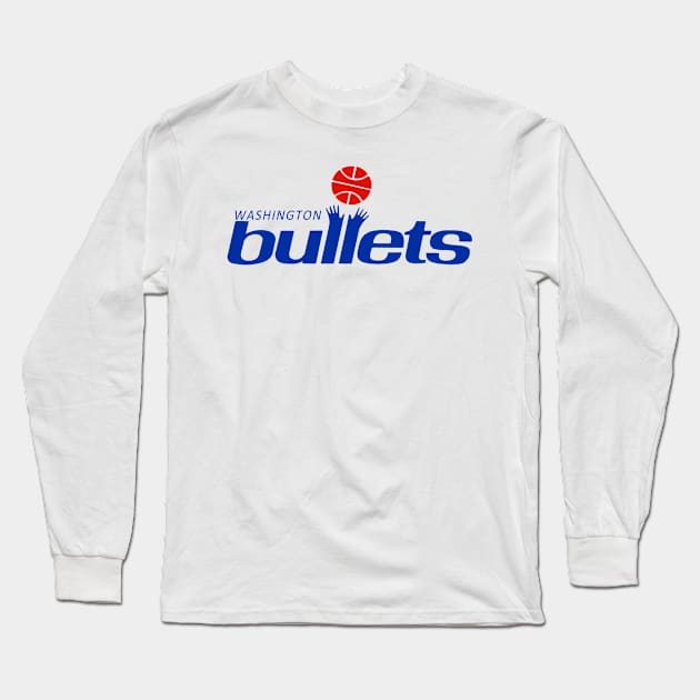 Defunct Franchise Washington Basketball Bullets Team Satire  Mark Long Sleeve T-Shirt by robotbasecamp